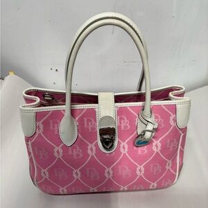 Dooney & Bourke Pink and White Tote Bag
